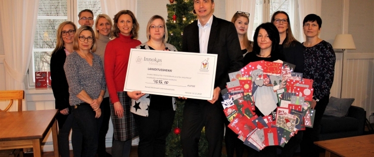 Innokas Medical visited the Ronald McDonald House in Helsinki with Christmas Greetings