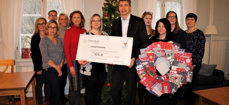 Innokas Medical visited the Ronald McDonald House in Helsinki with Christmas Greetings