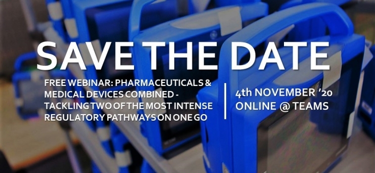 Free Webinar: Pharmaceuticals & Medical Devices combined – tackling two of the most intense regulatory pathways on one go